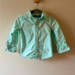 Janie and Jack Easter Button Down Shirt Size 18-24 months